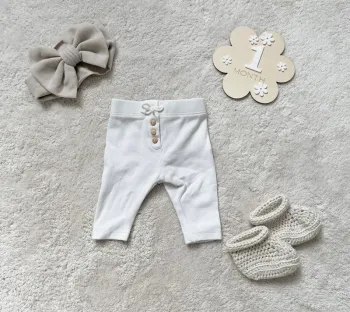 Legging blanc 1 mois