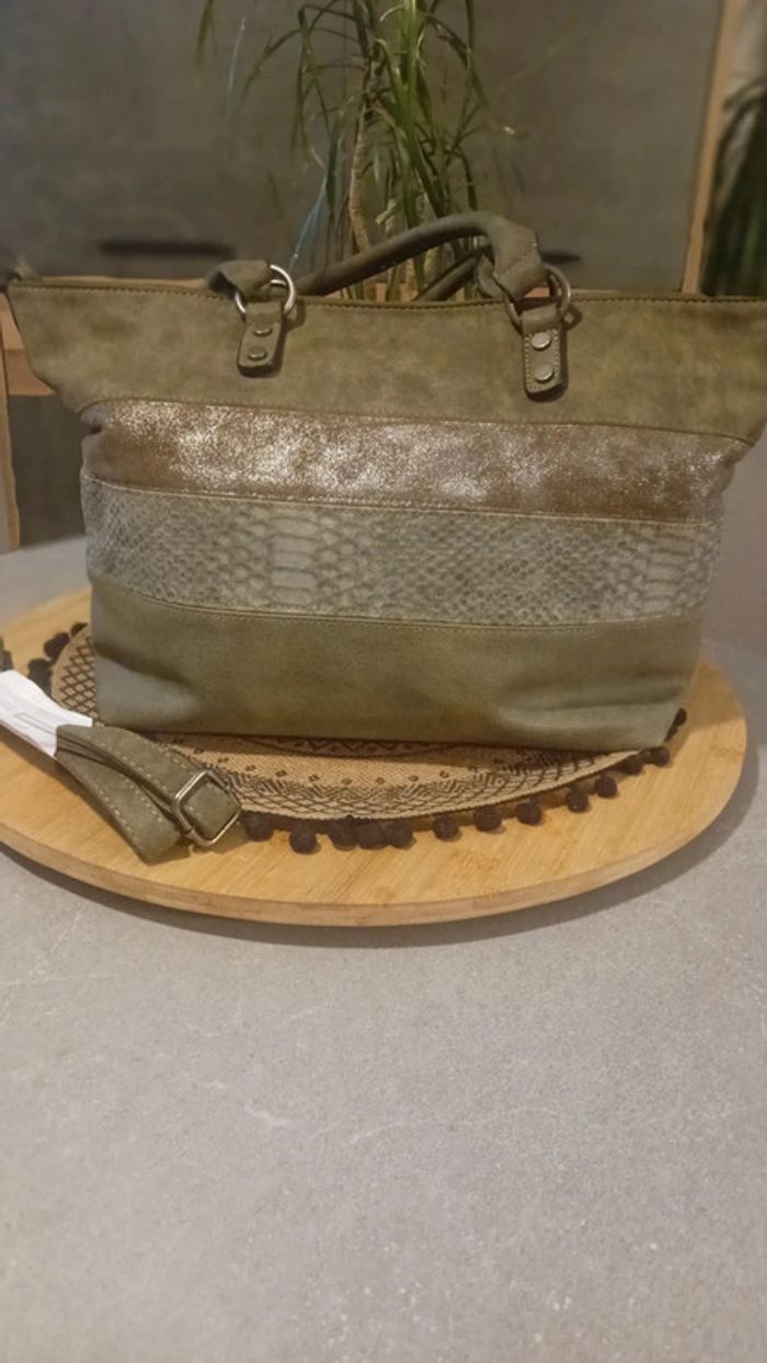 Sac à main et Bandoulliere, Grande Contenance Vert