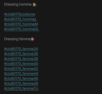 Divers vêtements femme /homme