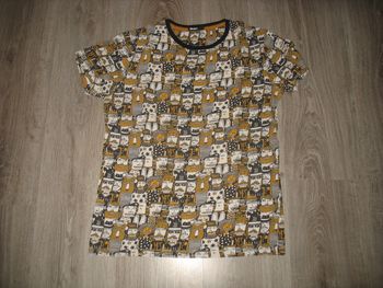 TEE SHIRT MC NOIR A MOTIFS "BIZZBEE" - TAILLE XS - n°06
