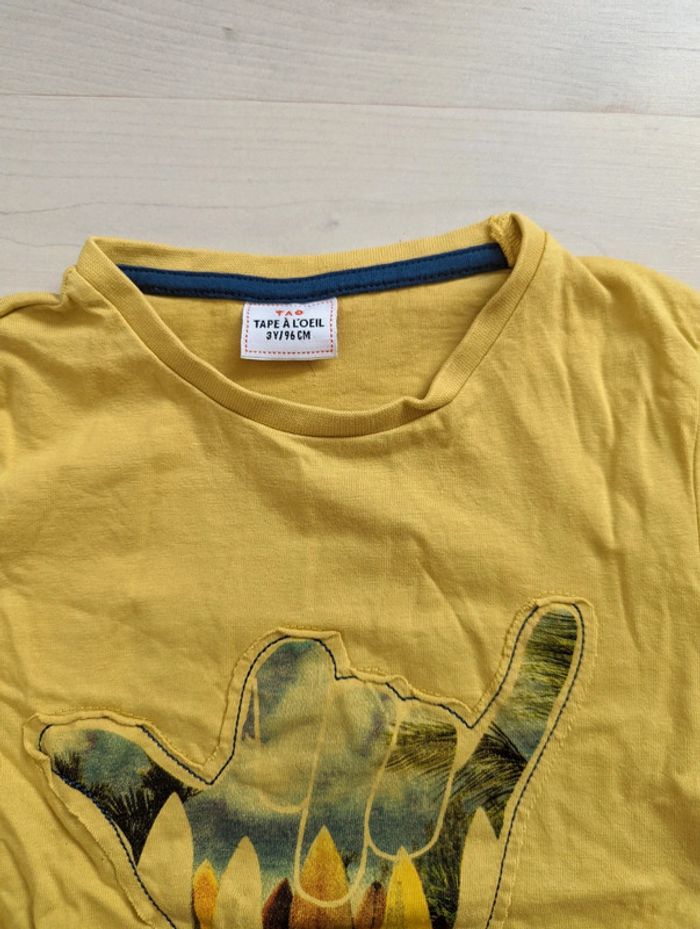 Tee short jaune tape à l oeil - photo numéro 2