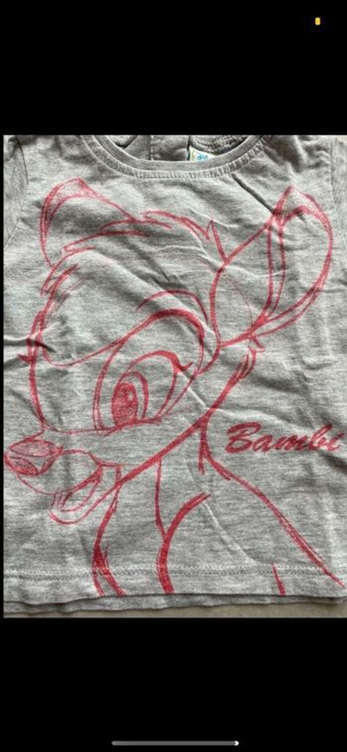 Tee shirt manches courtes Bambi 12 mois - photo numéro 6