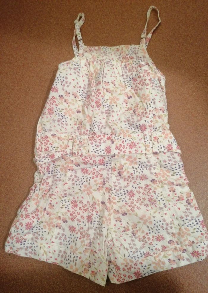 Salopette motif fleurs - photo numéro 2