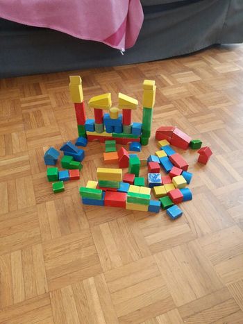 Lot construction de cubes en bois