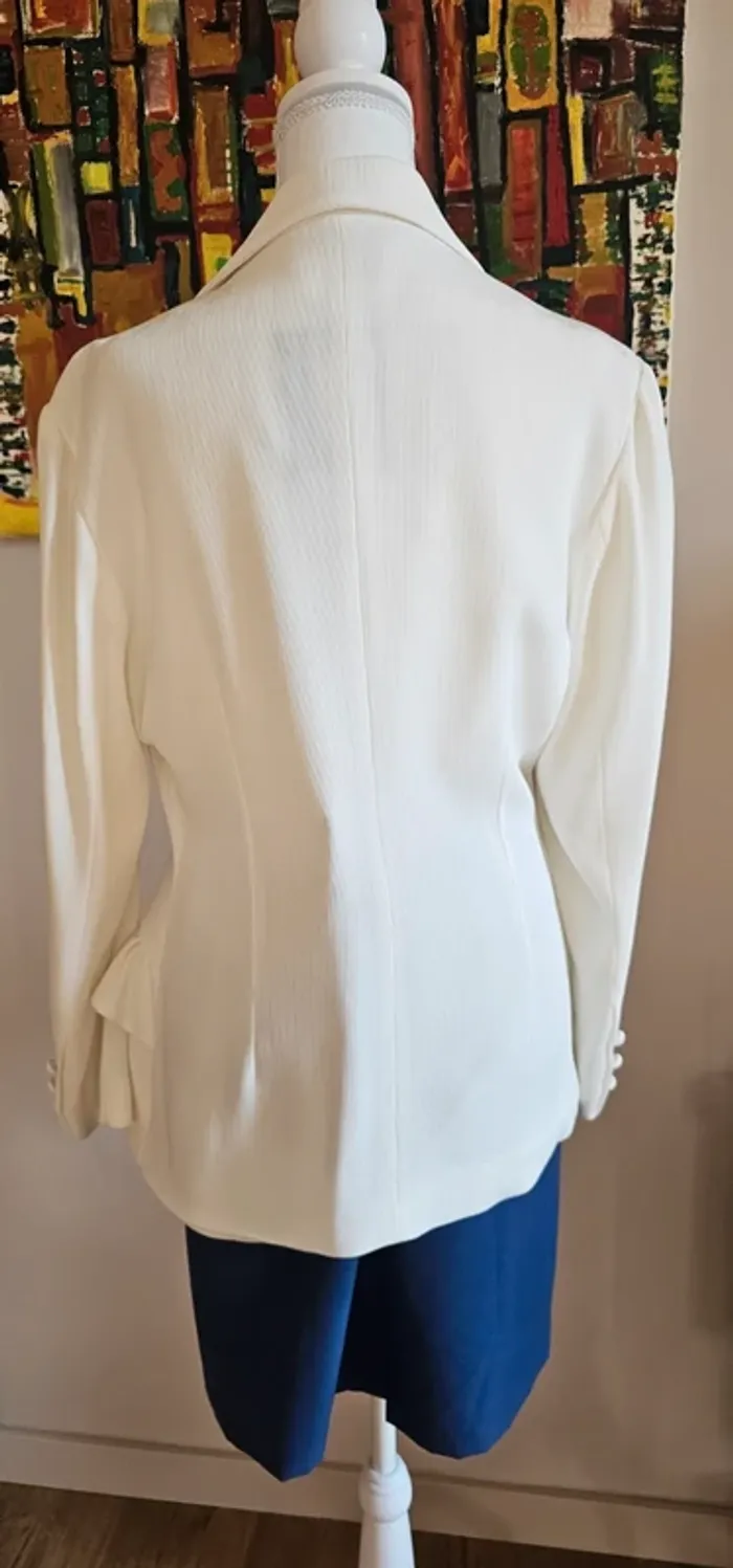 Blazer vintage Faust blanc made in France 🇲🇫 - photo numéro 4