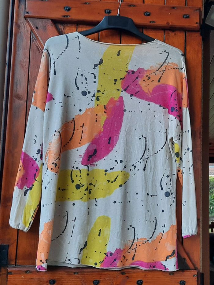 Pull femme léger multicolore, taille 40 - photo numéro 2