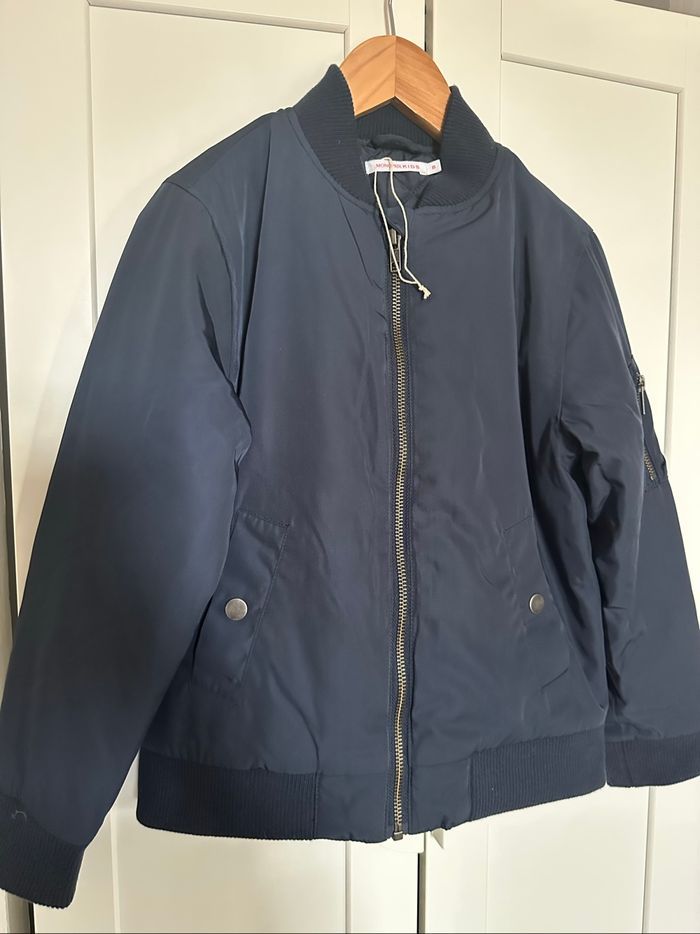 Veste blouson Bomber bleu uni Monoprix taille 8 ans neuf sans étiquette