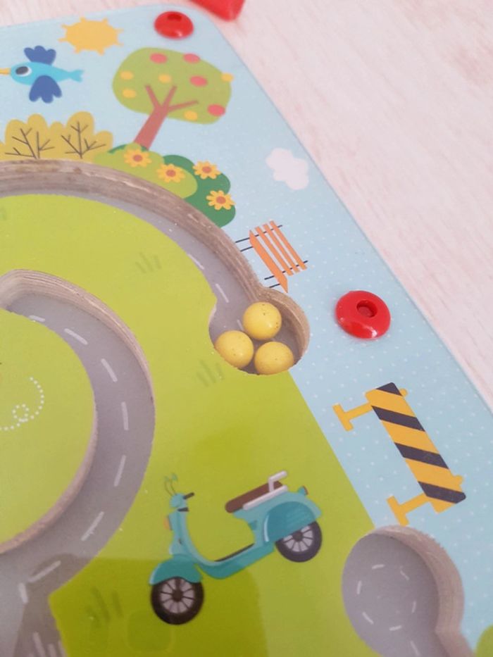Labyrinthe jeu magnétique en bois La ville - photo numéro 7