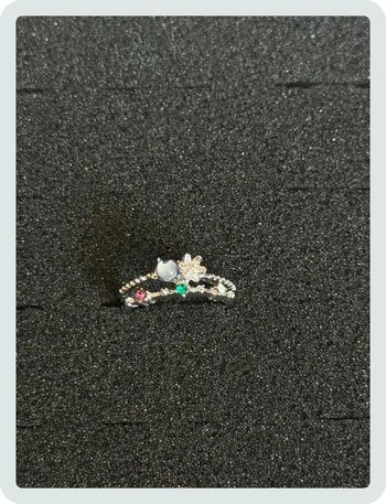 Bague réglable et ajustable multicolore