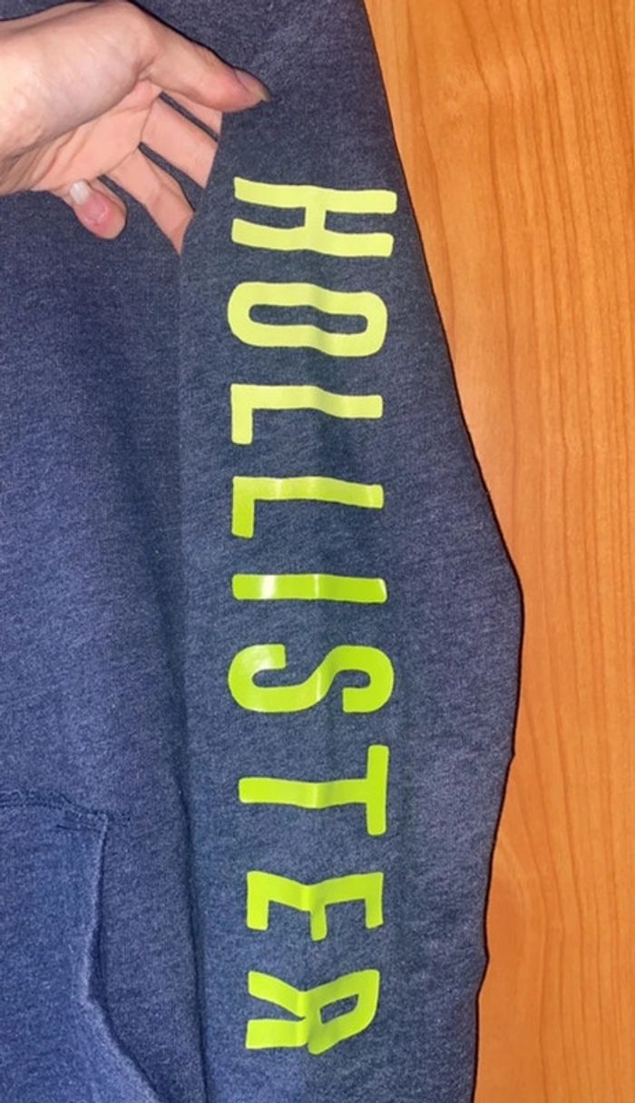 Pull à capuche noir Hollister M - photo numéro 3
