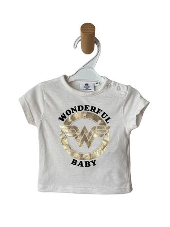 T-shirt manches courtes “wonderful baby” - Wonder Woman 3 mois