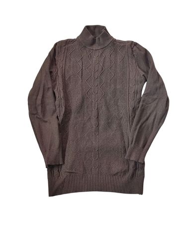 Pull long col montant kaki taille unique