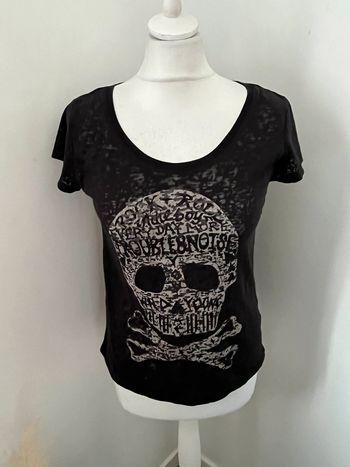 Blouse noir tête de mort H&M S