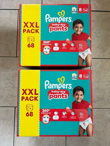 2 XXL pack pants taille 8 Pampers 