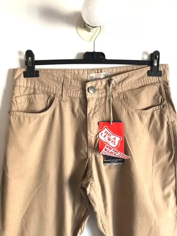 Pantalon léger beige homme Rica Lewis taille 42 neuf avec étiquettes - photo numéro 2