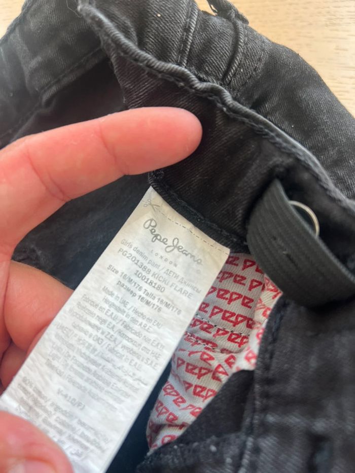 jean flare femme/ enfant noir pépé jeans - photo numéro 4