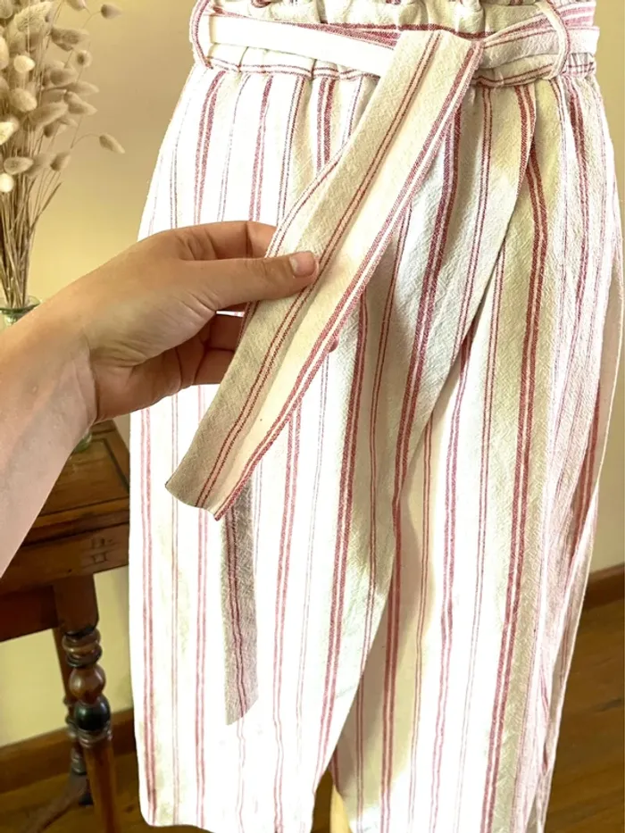 Sublime Jupe Portefeuille Cache-Cœur en Lin et Coton – Zara – Taille M - photo numéro 11
