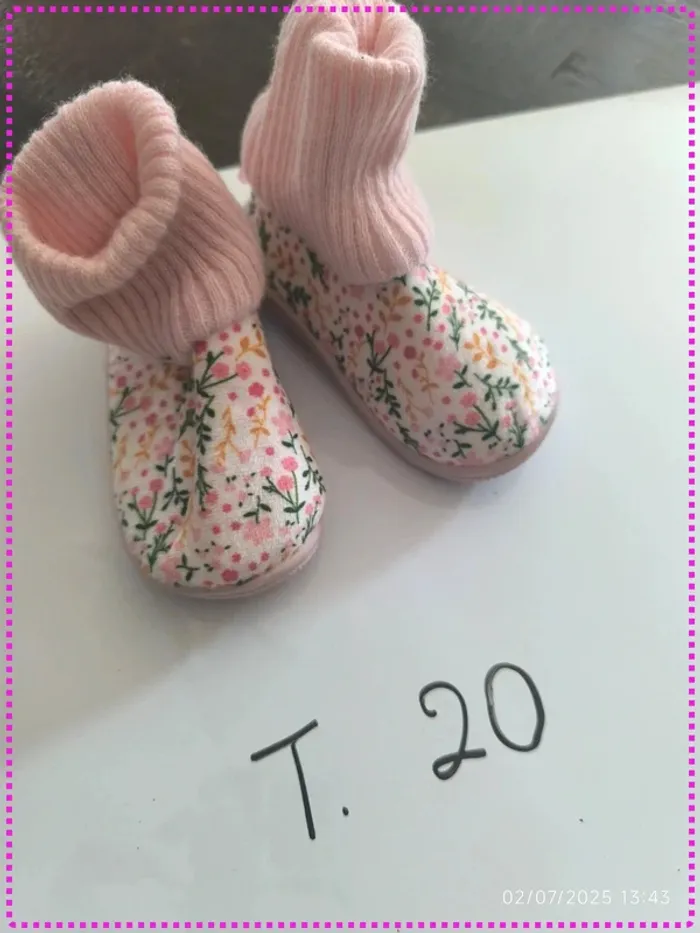 Chaussons montants rose (20)