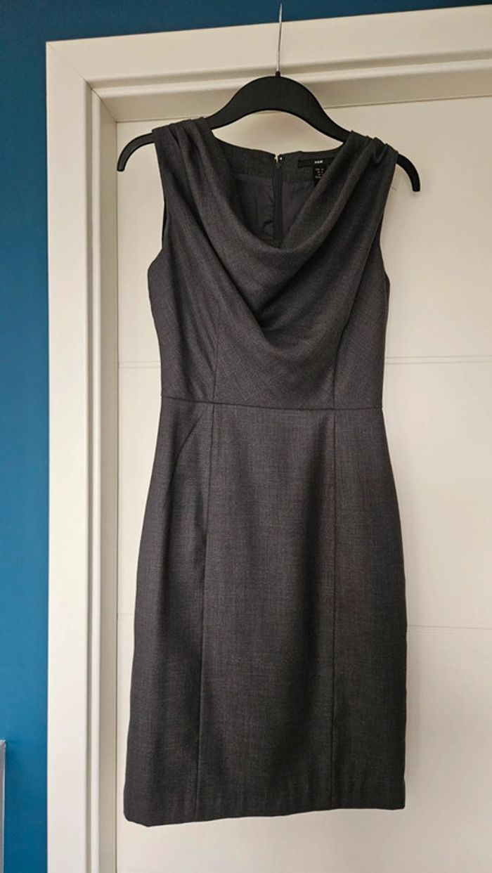 Robe chic femme col drapé, taille 34, H&M