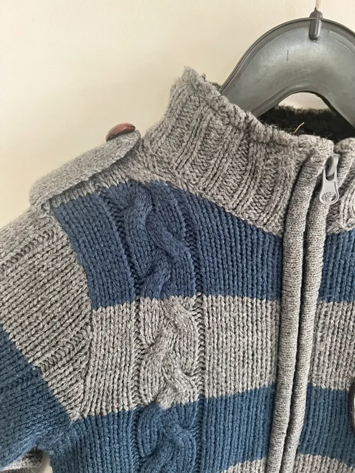 Gilet polaire Teddy brown Factory gros bleu - photo numéro 2