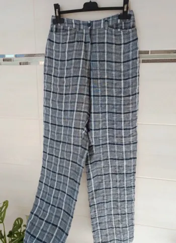 Pantalon Teenflo vintage neuf, jamais porté, taille haute, 70% lin