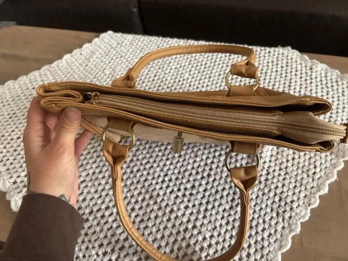 🛑 sac à main beige / marron 🛑 Ted lapidus - photo numéro 6