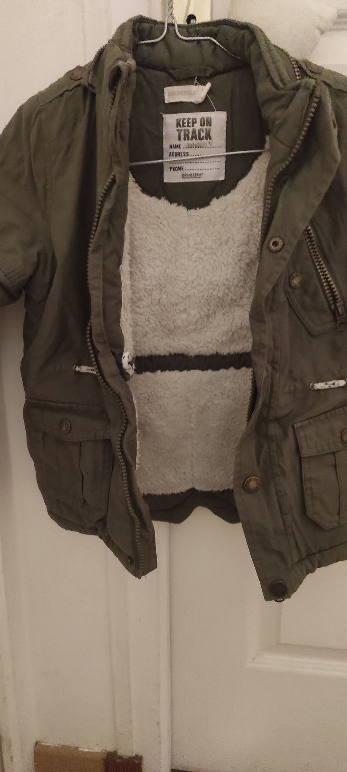 Manteau kaki garçon