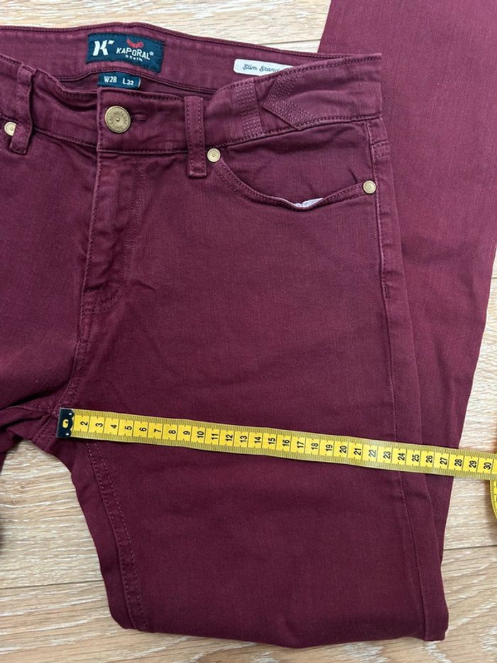 Jean kaporal bordeaux - slim standard - taille 38 - - photo numéro 10