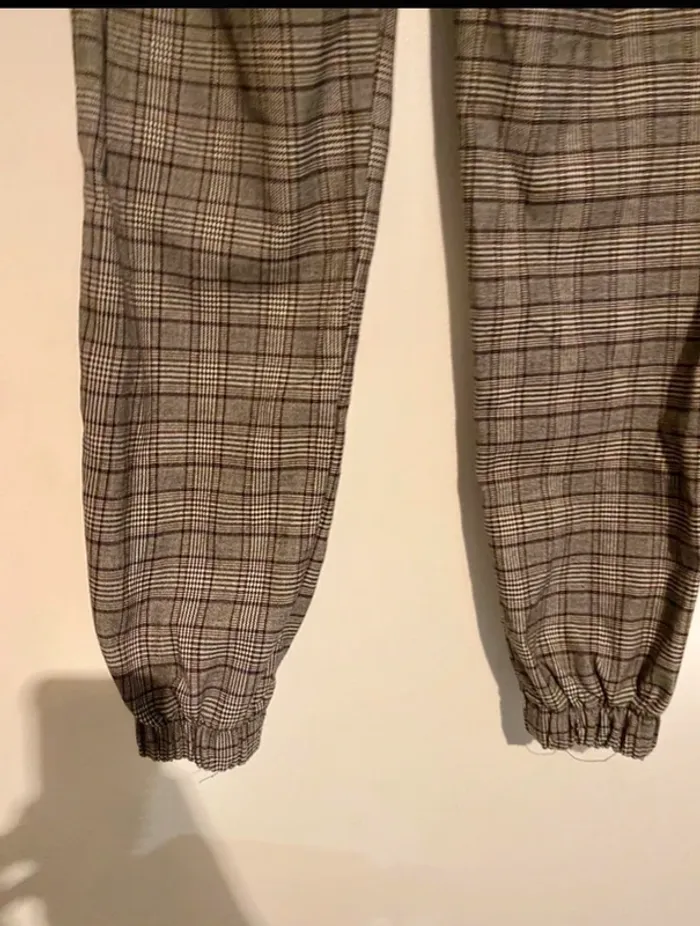 Pantalon tailleur décontracté à carreaux - T36 - photo numéro 6