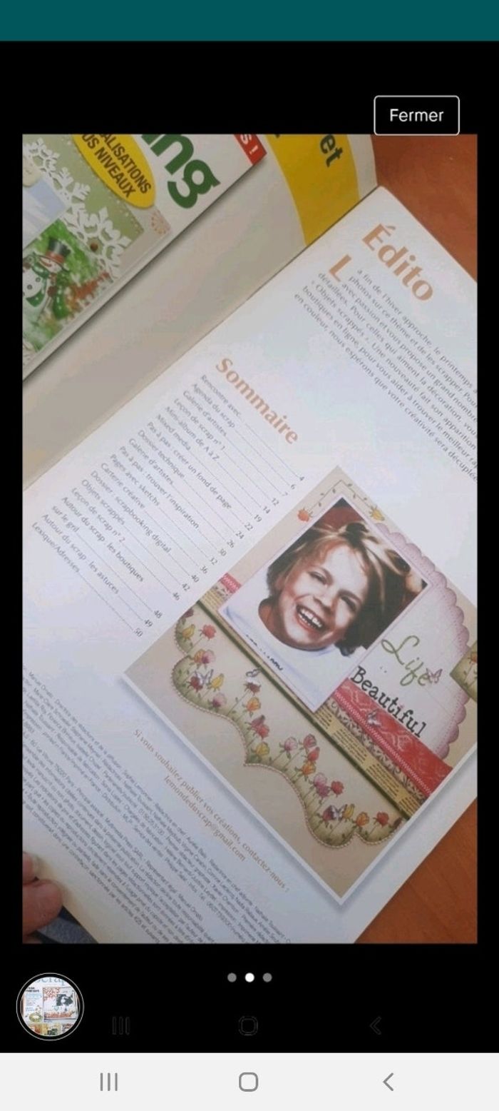 1 magasine de scrapbooking fleurs printemps - photo numéro 2