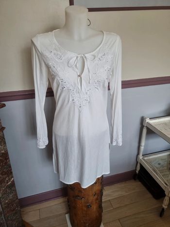 Blouse strass blanc 38