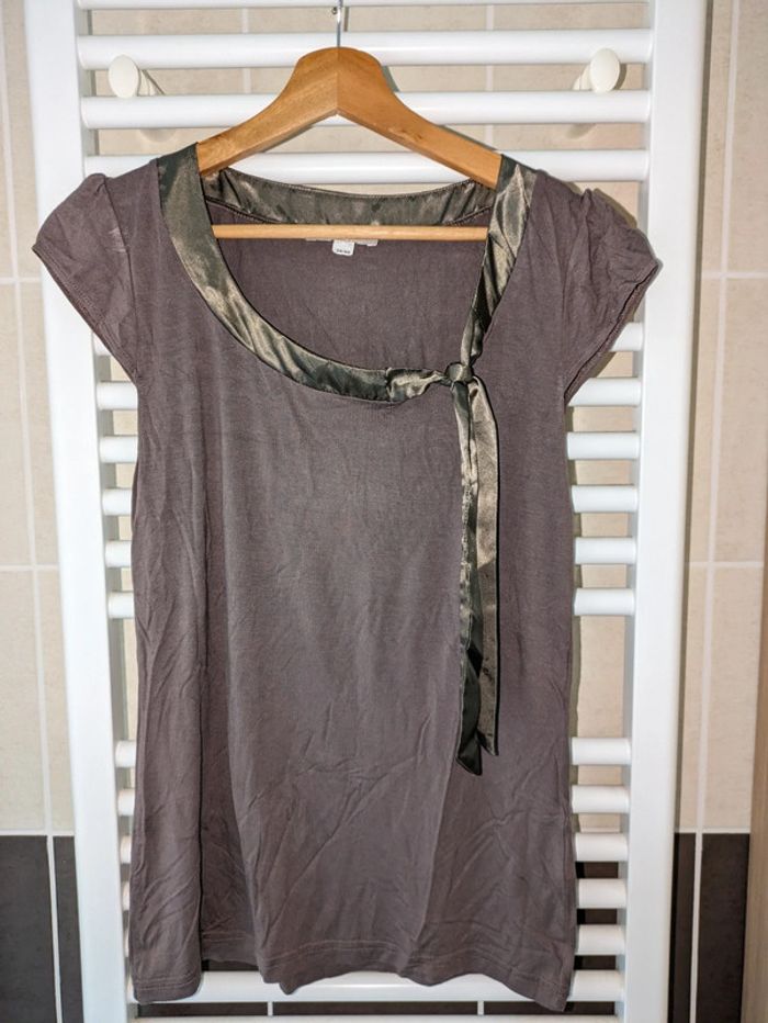 Tee shirt taupe 3 suisses T38-40