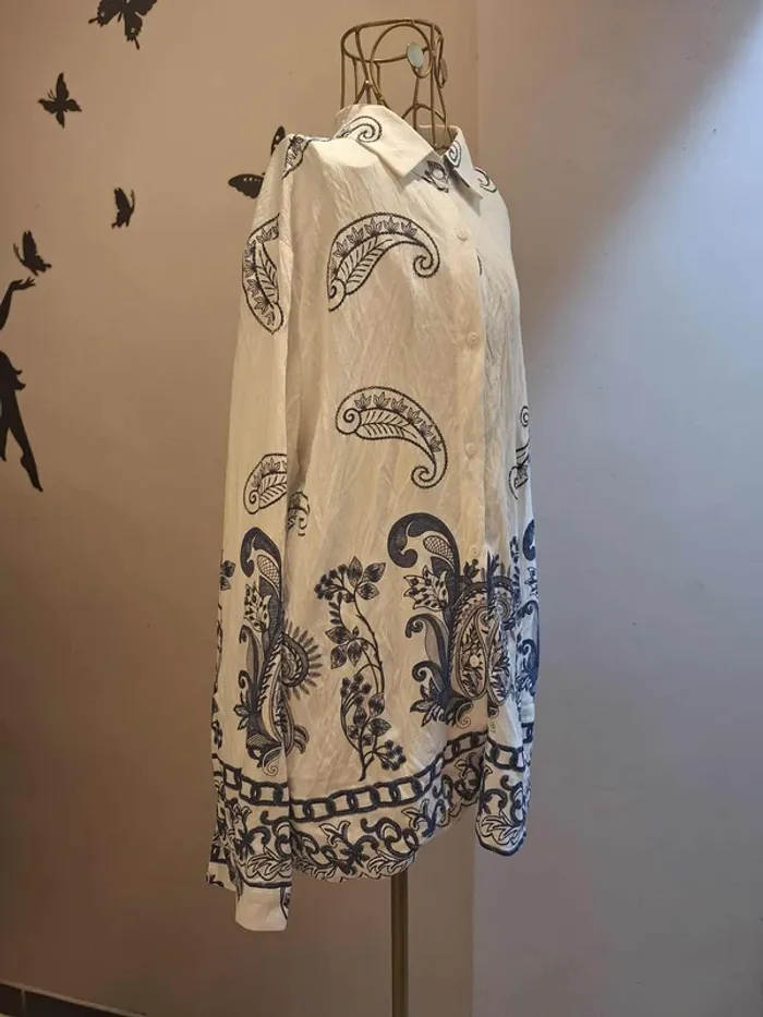 Chemise blanche imprimée - photo numéro 2
