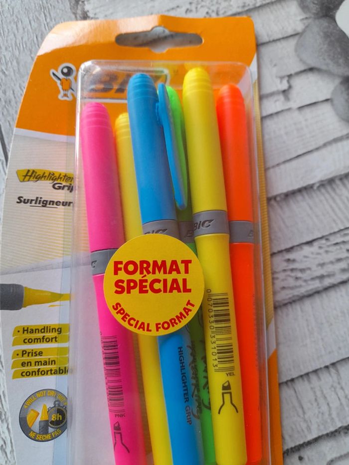 Paquet de 6 surligneurs Bic Highlighter Grip - photo numéro 3