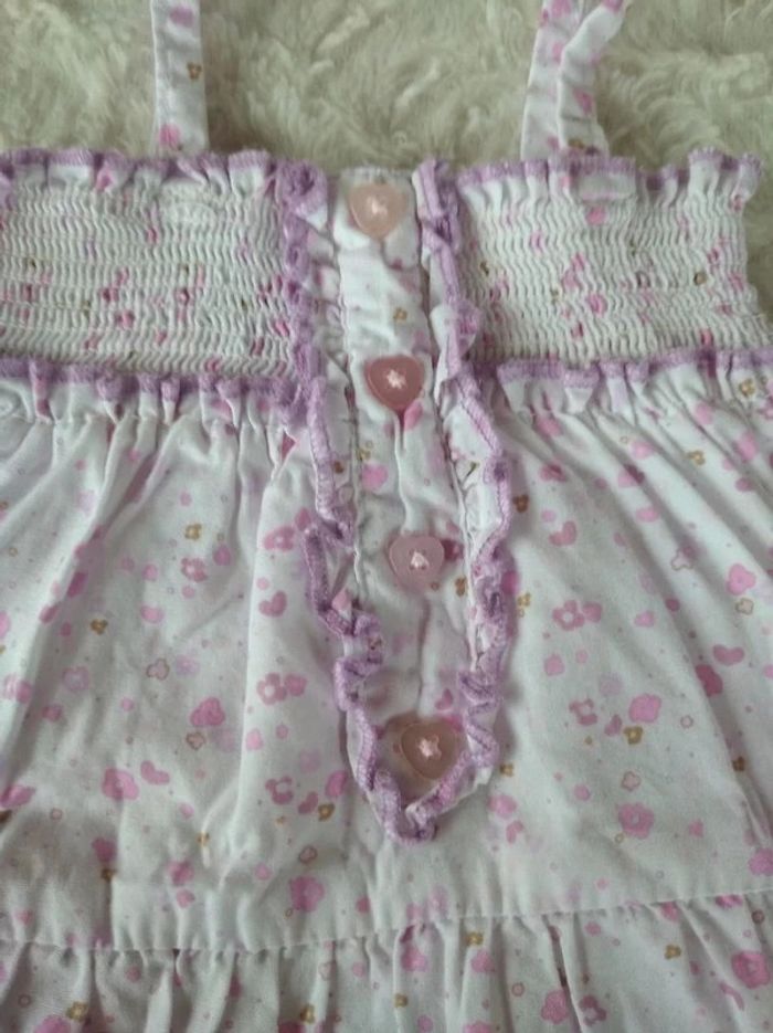 Robe d'été à fines bretelles Fille 6 mois Fleurs Cœur Petit Kimbaloo 100% coton - photo numéro 5