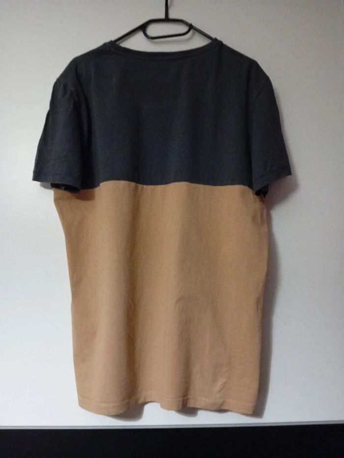 T-Shirt Homme Taille L Bleu Marine et Beige Gémo - photo numéro 2