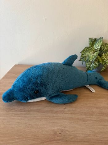 Doudou Dauphin bleu blanc gipsy 36 cm