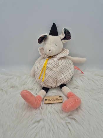 Doudou peluche Souris magicienne 664020 Rose Il était une fois Moulin Roty