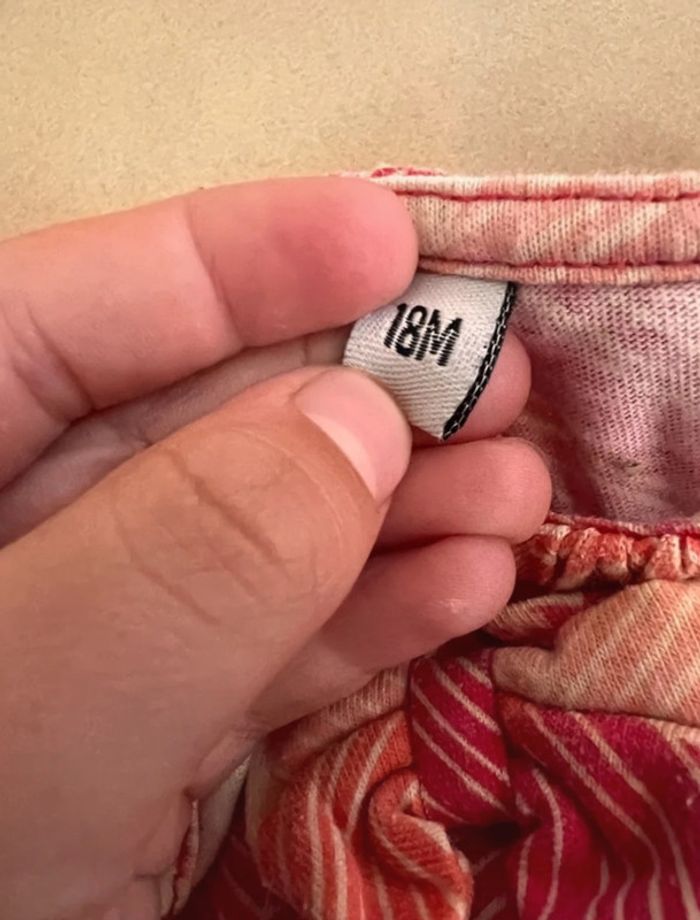 Ensemble rose feuille cœur taille 18 mois - photo numéro 2