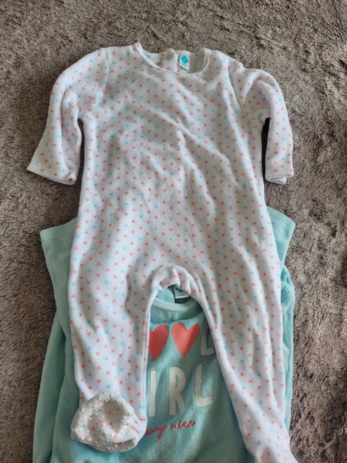 Lot de 2 pyjamas velours 12 mois - photo numéro 4