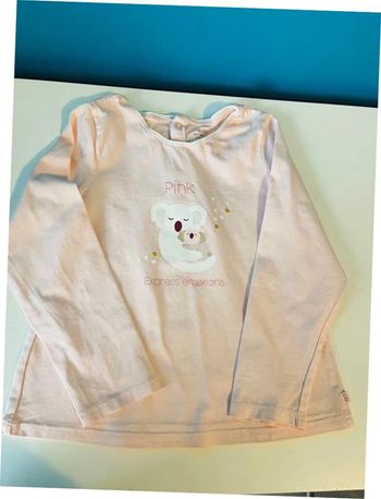 Joli t-shirt manches longues fille 36 mois obaïbi