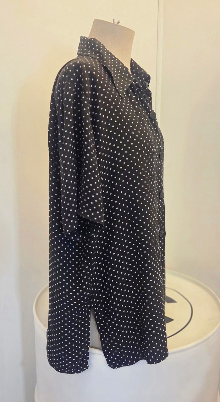 Chemise fluide Cache Cœur Paris 🖤 à pois blancs – chic & intemporelle – taille 38 à 42 – excellent état - photo numéro 9