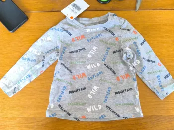 325508 tee-shirt ML gris garçon 18 mois orchestra