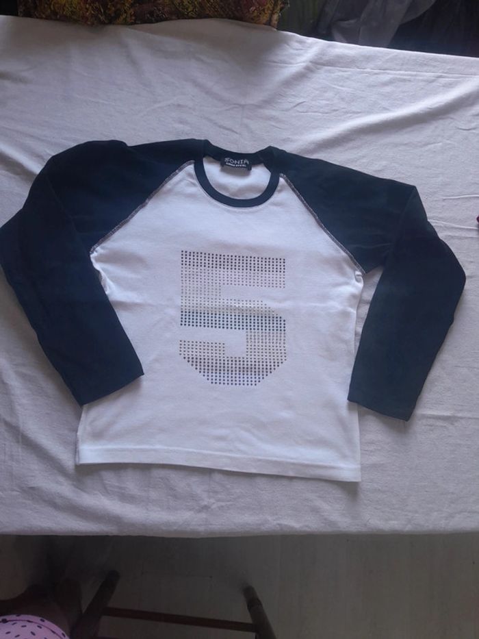 Sonia Rykiel tee shirt 5 strass couture à l envers très bon état - photo numéro 2
