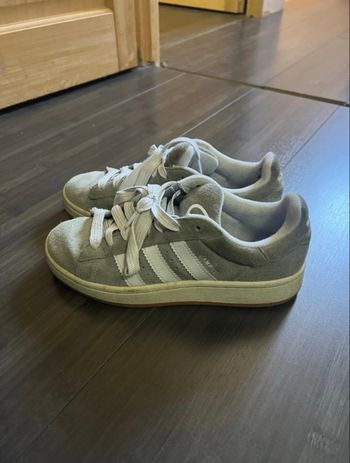 ADIDAS CAMPUS - Daim Gris & Semelle Gomme - T. 38.5 - Style Rétro/Skate