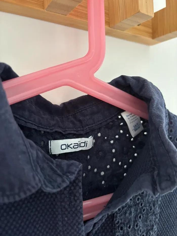 Polo Okaïdi bleu marine fille – 36 mois, chic & confortable - photo numéro 2