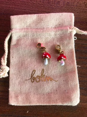 Lot de deux charms champignon Bohm Paris