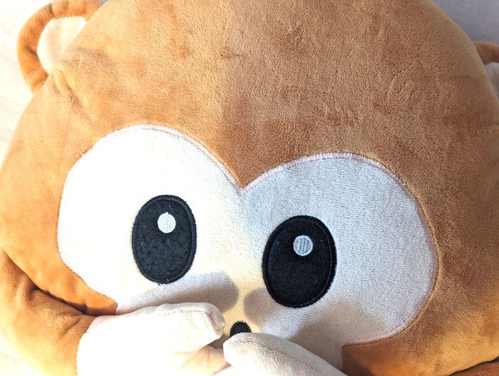 Grosse Tête Hamster Plate Marron Grands Yeux Mains Devant Bouche Animal Peluche Petits Enfants Bébés - photo numéro 3