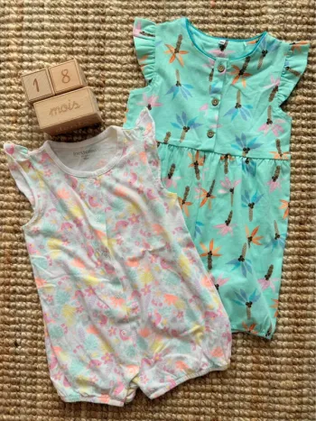 Lot barboteuses 18mois / 80cm