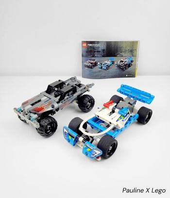 2 sets Lego Technic - pick up + voiture de police - rèf. 42090 et 42091
